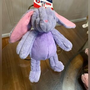 Dog Toy  15" Rabbit  Very Solf Lavender Bunny - PetLou- New Clinker & Squaker